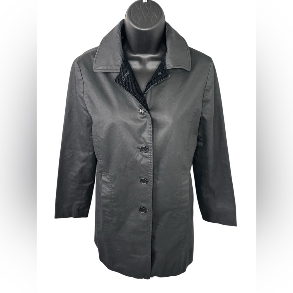 Ann Taylor Black Trench Coat Women’s Size X-Small